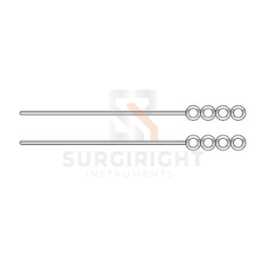 Bípode Draffin de Acero Inoxidable, Instrumento Quirúrgico Manual para Cirugía General, Adulto, 4 Orificios, 480 mm, Extremo Semicircular, de SurgiRight - Product Image 1