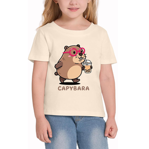 Camiseta de Jersey para Bebés Niñas de Año Nuevo, 100% Algodón, Manga Corta, Transpirable, de Secado Rápido, Ecológica, Moderna e Informal - Product Image 1