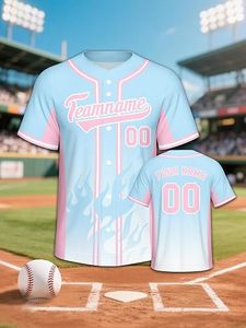 Maillot de baseball personnalisé pour homme, manches courtes, respirant, en polyester, impression par sublimation, uniforme d'équipe avec motif flamme, coupe classique - Product Image 5