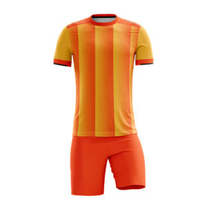 Maillots de football unisexes personnalisés 100 % polyester respirants, ensemble complet avec nom, tenue d'équipe sublimée, short imprimé - Product Image 5