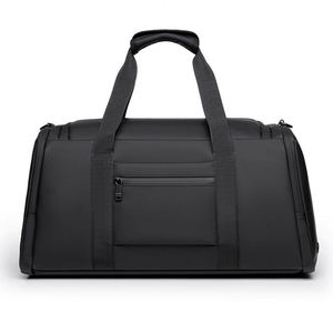 Black <b>Nylon</b> Travel Duffel Bag With Multiple Pockets And Adjustable Straps Fashionable Durability Feature - Product Image 6