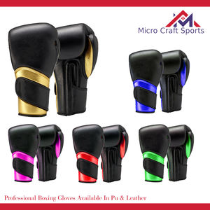 Gants de boxe MMA professionnels en cuir PU avec logo personnalisé pour la fermeture, équipement de boxe fabriqué à Sialkot, Pakistan - Product Image 2