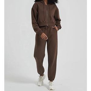 Pantalon de survêtement à capuche lourd unisexe personnalisé Ensembles de jogging Pantalon cargo Ensemble de survêtement unisexe Ensemble de survêtements 2 pièces - Product Image 5