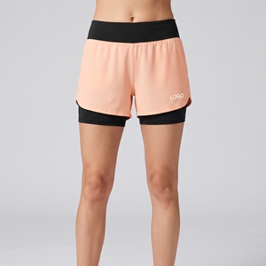Shorts de course personnalisés pour femmes, vente en gros, 2 en 1, légers, pour la gym, le fitness, l'entraînement, le yoga, avec poches et couche intérieure - Product Image 4