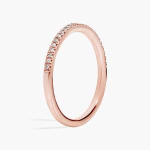 Anillo de Compromiso de Oro de 14K con Baño de Rodio, Micro Pavé de Diamantes Pequeños, 0.10 CT, Diamantes Cultivados en Laboratorio, Certificado IGI, Lujoso, Minimalista, para Aniversario - Product Image 2