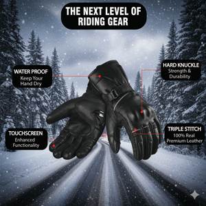 Professional Men's Genuine <b>Leather</b> Motorbike Gloves Long <b>Cuff</b> Touring Racing Motorcycle Protective Gloves Custom Logo - Product Image 5