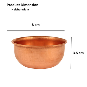Bol en cuivre durable avec intérieur de qualité alimentaire, adapté aux plats chauds et froids, aux collations, aux boissons et aux repas quotidiens. - Product Image 1