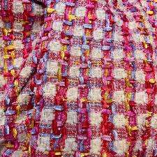 Telas de tweed de lujo para mujer, tela de tweed con lentejuelas, de lana negra para vestidos - Product Image 4