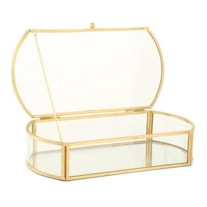 Handcrafted Metal And Glass Jewelry Box Organizer For Storing Precious Jewelry Items And Enhancing Room <b>Decor</b> - Product Image 5