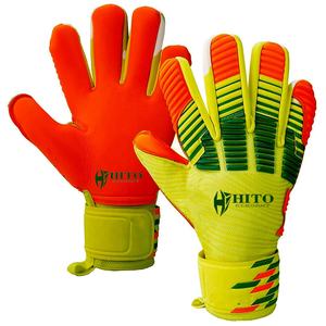 Gants de gardien de but de football professionnels, sublimation intégrale du dos de la main, doigts entièrement protégés, enveloppement du pouce, contact frontal de la paume en Lycra - Product Image 5
