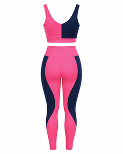 Ensemble de yoga color block pour femmes, 2 pièces, tenue de sport, leggings taille haute et soutien-gorge de sport rembourré, vêtements de fitness, vêtements de sport actifs - Product Image 3