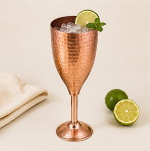Handcrafted Hammered Pure <b>Copper</b> Wine Goblets Luxury Unbreakable Metal Cocktail Chalice For Bar And Wedding Party Decoration - Product Image 4