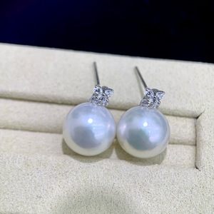 Manufacturer Wholesale S925 Pure <b>Silver</b> 10-11MM Natural Pearl <b>Long</b> <b>Earrings</b> with Niche Design for Women Slightly Flawed - Product Image 3