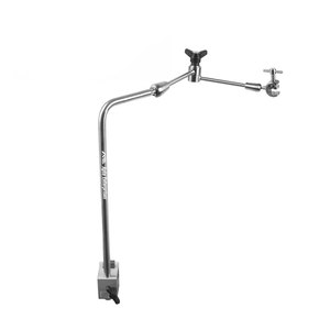 Columna en forma de L Life Instrument con brazo articulado y abrazadera de mesa incluidos, sistema de soporte para instrumentos quirúrgicos de acero inoxidable - Product Image 1