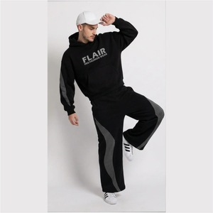 ชุดวอร์มมีฮู้ดสำหรับผู้ชาย ชุดลำลองแนวสตรีทแวร์ ชุดกีฬาจ็อกเกอร์ ชุดออกกำลังกาย ชุดวิ่ง ชุดกีฬา - Product Image 4