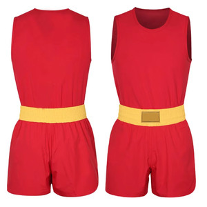 Ensemble de veste et short de boxe sur mesure de qualité supérieure, 100% polyester, uniforme de boxe confortable à bas prix - Product Image 6
