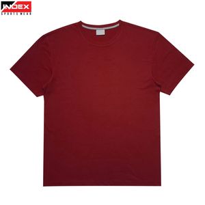 T-shirt uni minimaliste à col rond pour homme, aspect sobre, coton doux, idéal pour la salle de sport et les tenues décontractées - Product Image 1