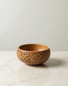 Tazón de Madera de Lujo Hecho a Mano, Tazón para Ensalada de Madera Natural, Plato Decorativo para Servir, Uso en Cocina y Hogar, Acabado Premium - Product Image 3