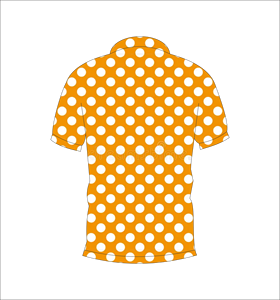 Camisa polo personalizada para hombre con lunares blancos y naranjas – Camiseta de golf clásica con estampado de lunares, manga corta, transpirable, informal, para verano - Product Image 2