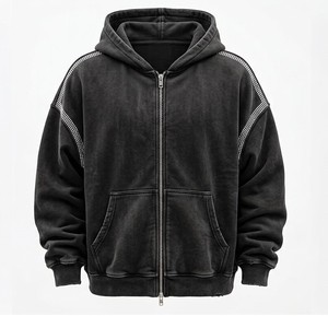 Fabricant de sweats à capuche en molleton surdimensionnés en marque privée, fournisseur en gros de sweats à capuche en molleton pour les marques de mode - Product Image 2