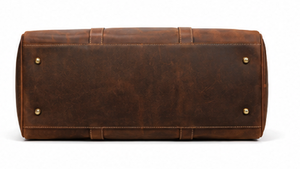 Sac de voyage en cuir véritable vintage, sac de sport de luxe pour homme, grande capacité, fermeture éclair, polyester - Product Image 5