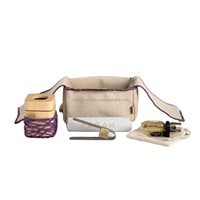 Ensemble de voyage miniature violet, brûleur d'encens en bois de santal, tout nouveau design Mubkhar de taille micro, boîte cadeau écologique, maison, bureau