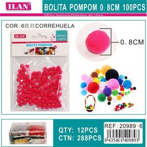 Palline Pom Pom Ilan 0,8 cm 100 Pezzi per Decorazioni Artigianali e Progetti Fai-da-Te - Product Image 3