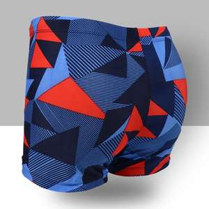 กางเกงว่ายน้ำผู้ชายแบบแห้งเร็วพิมพ์ลาย สายปรับได้ กันน้ำ กางเกงขาสั้นสำหรับชายหาด ชุดว่ายน้ำ - Product Image 4