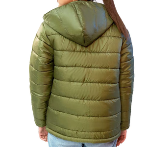 Top Selling Puffer <b>Jacket</b> for Women Classic Green <b>Quilted</b> Puffer <b>Jacket</b> Custom Logo Cozy Hooded <b>Jackets</b> Manufacture in Pakistan - Product Image 2