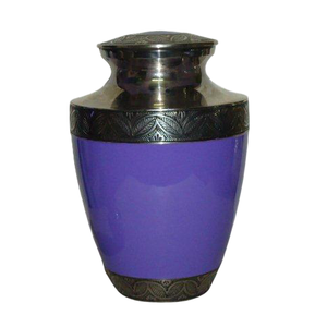 Urnas funerarias de latón de alta calidad para adultos con banda grabada, acabado en oro y verde, para cenizas humanas. - Product Image 6