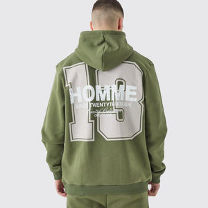 Survêtements de sport pour hommes, 2 pièces, surdimensionnés, style athlétique, streetwear, hiver, jogging, entraînement, style évasé, avec bandes latérales, logo personnalisé - Product Image 5
