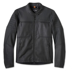 Chaqueta de Cuero para Motociclistas con Gráfico de Calavera Willie G - Product Image 1