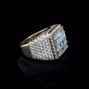 Anillo de Boda de Lujo Clásico con Diamantes de Moissanita Helados, Estilo Hip Hop, para Hombre y Mujer, Plata de Ley 925, Brillante, para Regalos de Aniversario - Product Image 4