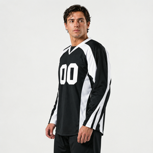 Camiseta de hockey sobre hielo personalizada, tela transpirable y duradera, ajuste profesional, impresión por sublimación, ropa deportiva de equipo, equipo de alta calidad - Product Image 2