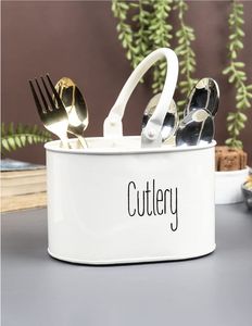 Organisateur de couverts galvanisé pratique avec poignée pour un déplacement facile dans la cuisine et la salle à manger - Product Image 3