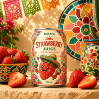 Datafa Goede Prijs Pure Aardbeien Fruit- en Groentesap Verpakking Fles Aangepaste Kartonnen Doos Uit Vietnam