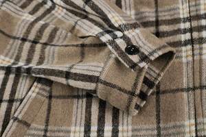 Premium Mens Plaid <b>Flannel</b> Shirt <b>Jacket</b> Hooded Winter Cotton Shacket with Sherpa Fleece Lining Custom Logo Casual Outdoor Warm - Product Image 5