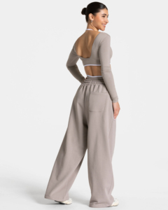 Pantalones Deportivos de Invierno para Mujer, de Alta Calidad, de Algodón Transpirable, con Forro Polar, Cintura Media Elástica, Corte Holgado, Ecológicos, para Gimnasio - Product Image 4