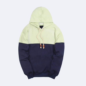 Sweat-shirt à capuche surdimensionné en coton doublé à carreaux, personnalisé, en molleton, à manches longues, pour l'hiver - Product Image 4