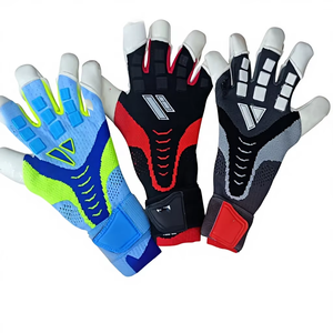 Gants de gardien de but de football, en cuir PU, à doigts entiers, imprimés en silicone, antidérapants, respirants, séchage rapide, sangle de poignet réglable avec crochet - Product Image 6