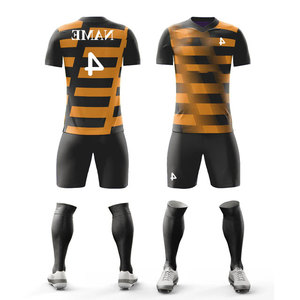 Nouvelle arrivée, uniforme d'équipe de club, couleur unie, vêtements de sport imprimés numériquement, ensembles d'uniformes de club de football, polyester/nylon léger - Product Image 4