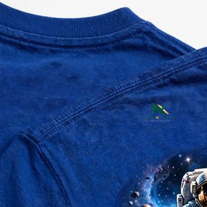 T-shirt unisexe NEXTEX Astronaut Space, bleu royal, en jersey de coton doux, col rond, décontracté - Product Image 5