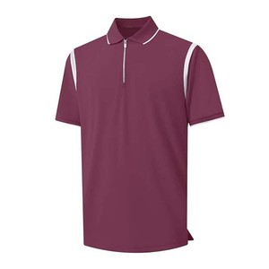 T-shirt zippé pour homme, respirant, tricoté, manches courtes, grande taille, logo personnalisé, décontracté, pour le golf, séchage rapide, design personnalisé - Product Image 5
