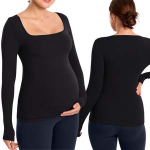 Vestido de Lactancia Personalizado al por Mayor, Nuevo Diseño, Liso, Talla Grande, Camiseta sin Mangas para Maternidad, para Mujeres Embarazadas - Product Image 5