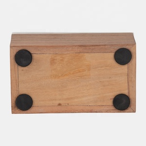 Boîte à bijoux de luxe en bois d'acacia avec couvercle en marbre boîtes de rangement décoratives durables pour hommes et femmes - Product Image 4