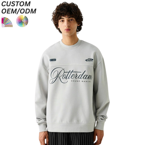 เสื้อสเวตเชิ้ตผู้ชายผ้าฝ้ายสีพื้นรักษ์โลก คอกลม สไตล์ลำลอง สตรีทแวร์ รับทำโลโก้ตามสั่ง รองรับ OEM ODM สำหรับแบรนด์ขายส่ง - Product Image 4