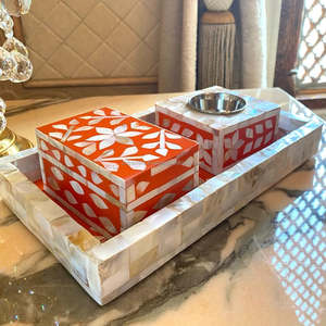 Opulento hecho a mano nácar perla resplandor Mubkhar Set soporte de incienso árabe para Eid Mubarak Ramadán y celebraciones festivas - Product Image 4