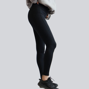 Leggings en dentelle douce taille mi-haute pour femme White Bird Express, vert olive, longueur intégrale, pour entraînement, yoga, avec poche latérale, extensibles - Product Image 5