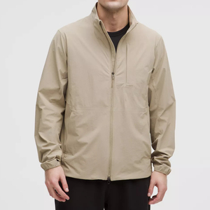 Chaqueta Deportiva Oversize de Verano para Hombre, con Logo Frontal Personalizado, Estilo Vintage, Corte Holgado, Cierre de Cremallera, Cuello Redondo, Impermeable y Transpirable - Product Image 1