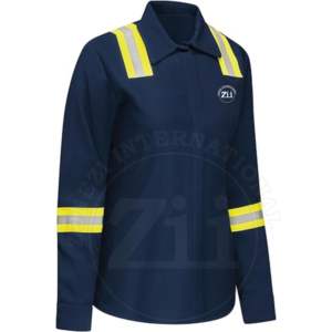 Camisa de Trabajo de Alta Calidad para Hombre, Certificada NFPA 2112, Protección de Nivel, Mangas de Algodón, Manga Larga, Retardante de Llama para Soldadura - Product Image 2